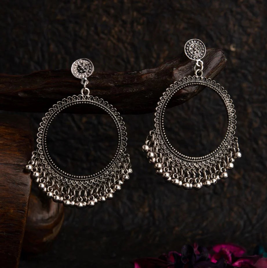 Silver Plated Fashion Antique Oxidised Earring